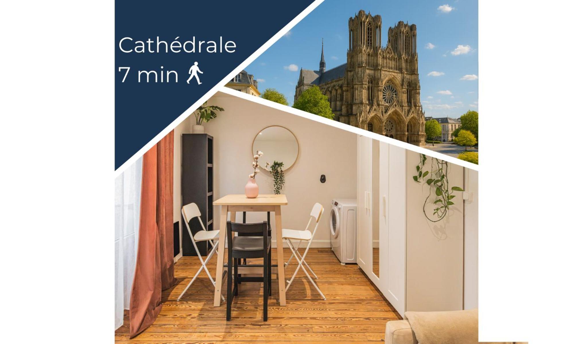 Appartement Scandinave proche Cathédrale Reims Exterior foto